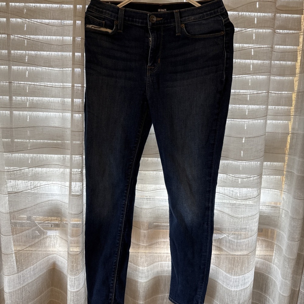 Hudson Skinny Jeans Womens Size 29 Blue Denim Cotton Blend Zip Fly